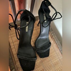 Sparkle & Slay: Black Rhinestone Heels (New with Tags!)